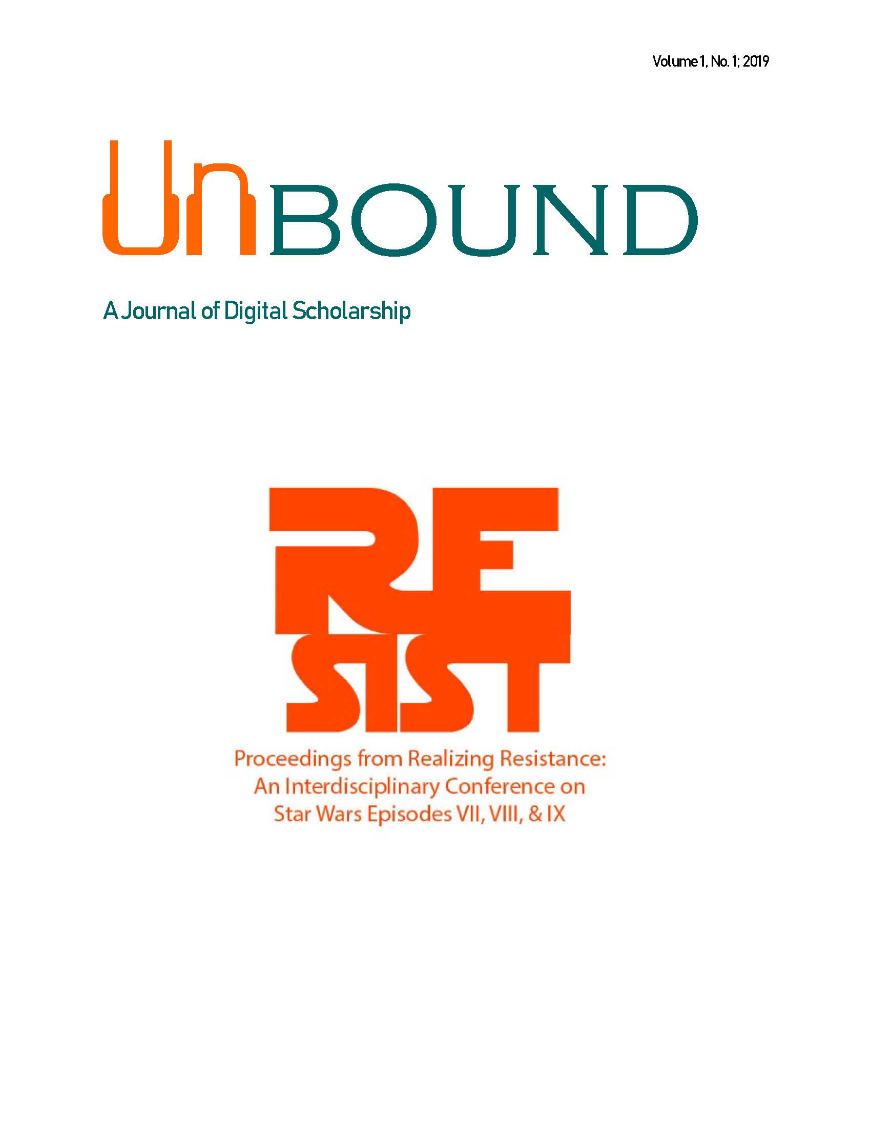 Cover Image of Unbound volume 1, number 1.